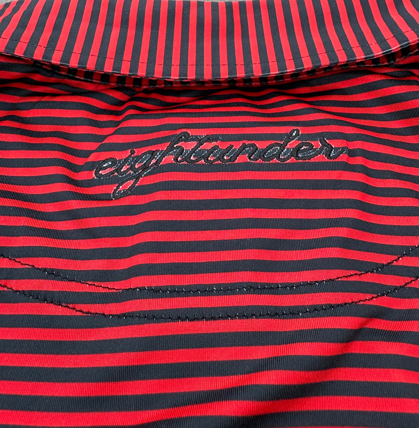 Eightunder Red Striped Golf Polo