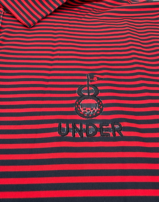 Eightunder Red Striped Golf Polo