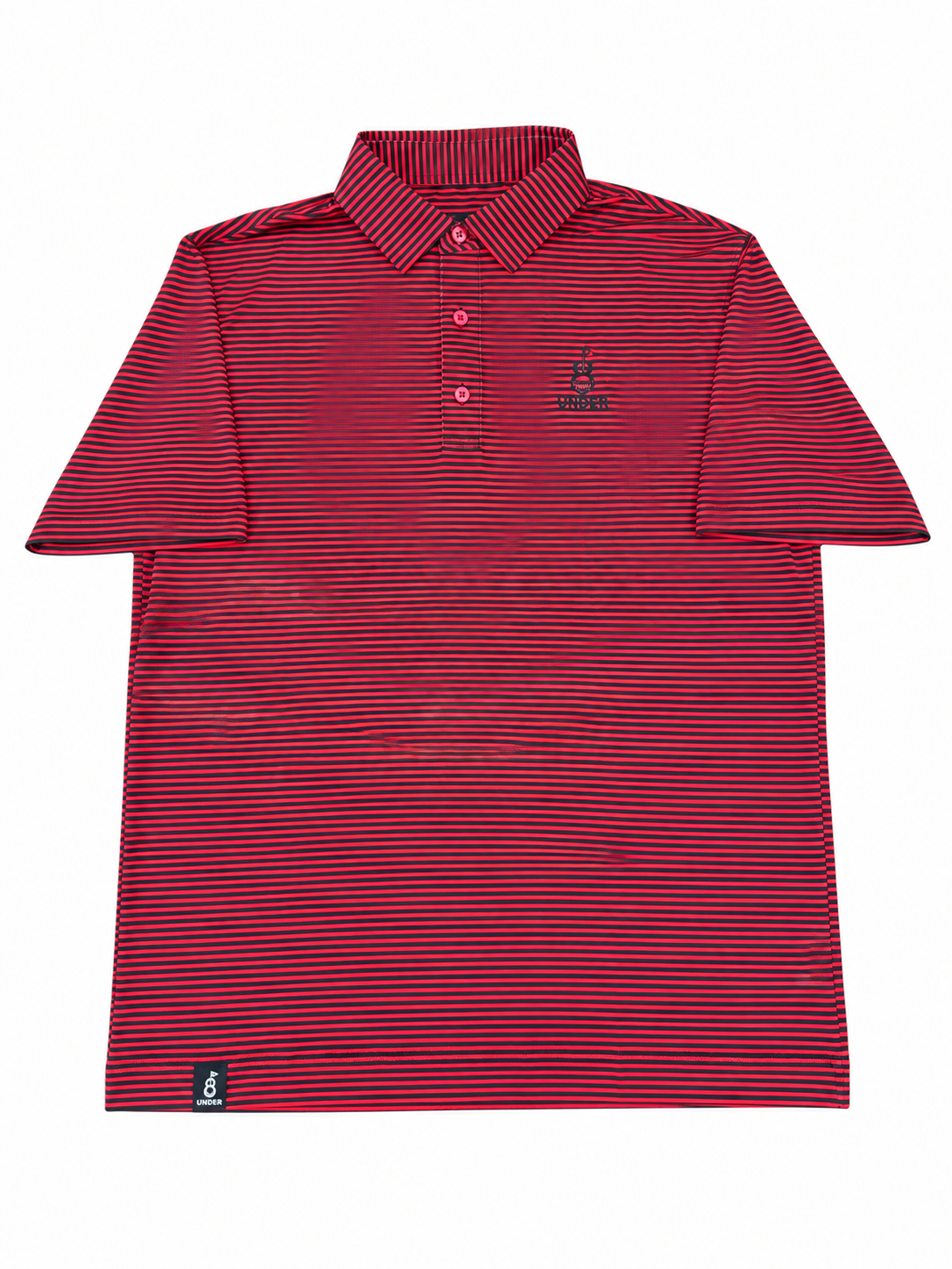 Eightunder Red Striped Golf Polo