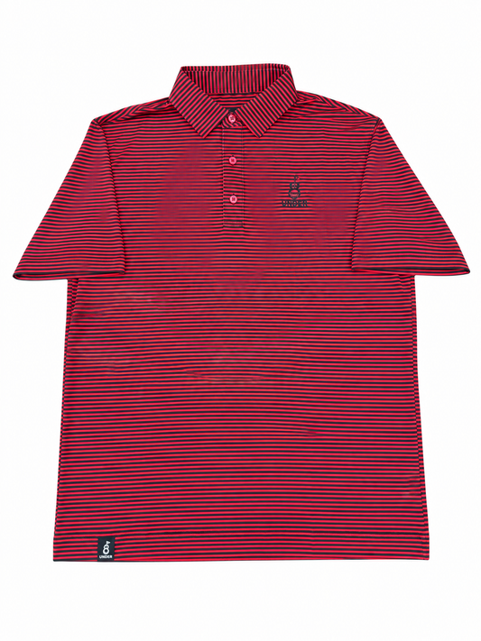 Eightunder Red Striped Golf Polo